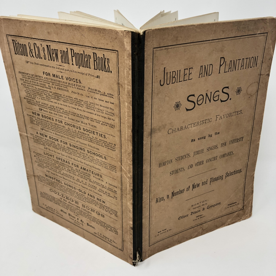Cover of Jubilee and Plantations Songs