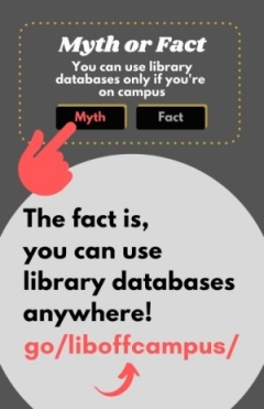 Myth or Fact: You can use library databases only if you're on campus