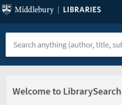 Screenshot of new LibrarySearch box