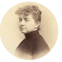 Sepia-toned photograph of May Belle Chellis