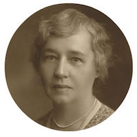Sepia-toned photograph of Lilian Stroebe