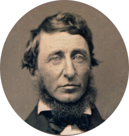 Sepia-toned portrait of Henry David Thoreau