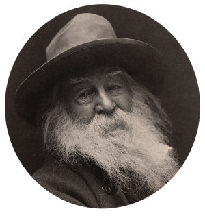 Sepita-toned photograph of Walt Whitman