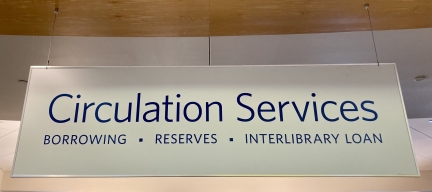 Circulation Services sign