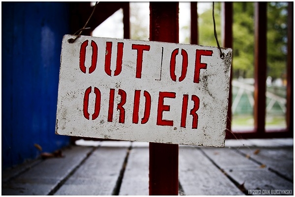 Out Of Order sign