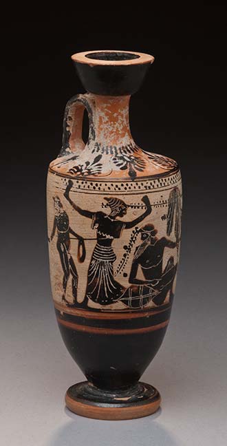 Black-Figure White-Ground Lekythos