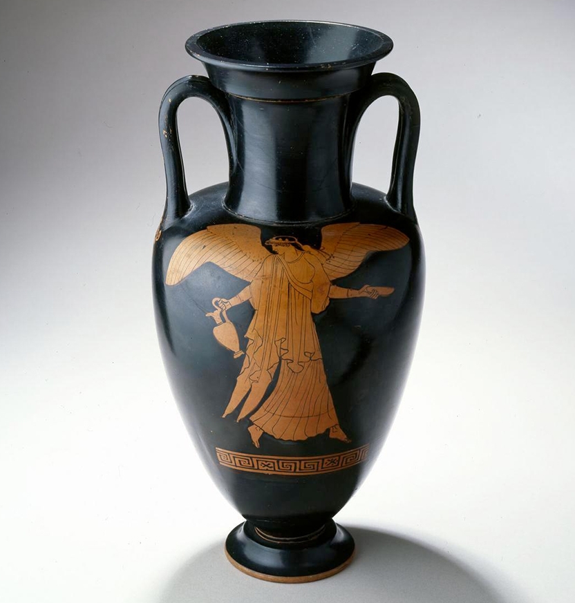 Red-Figure Neck Amphora Depicting Nike