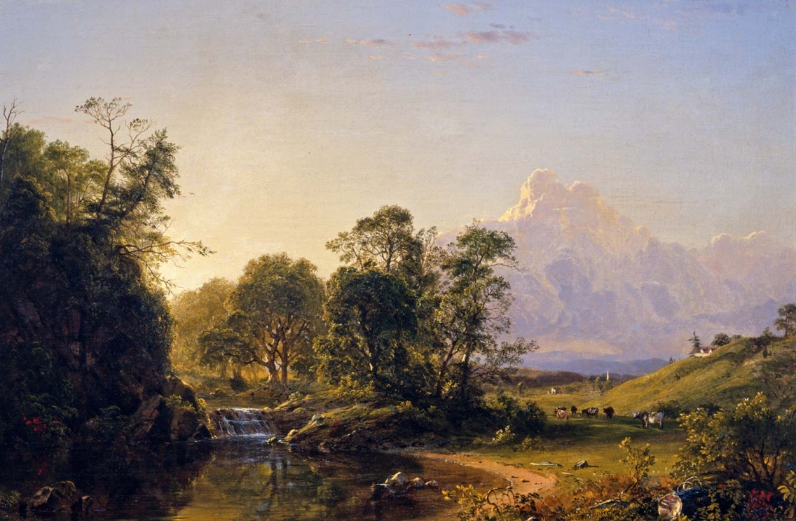 a painting of Otter Creek in Middlebury, Vermont, by Frederic Edwin Church