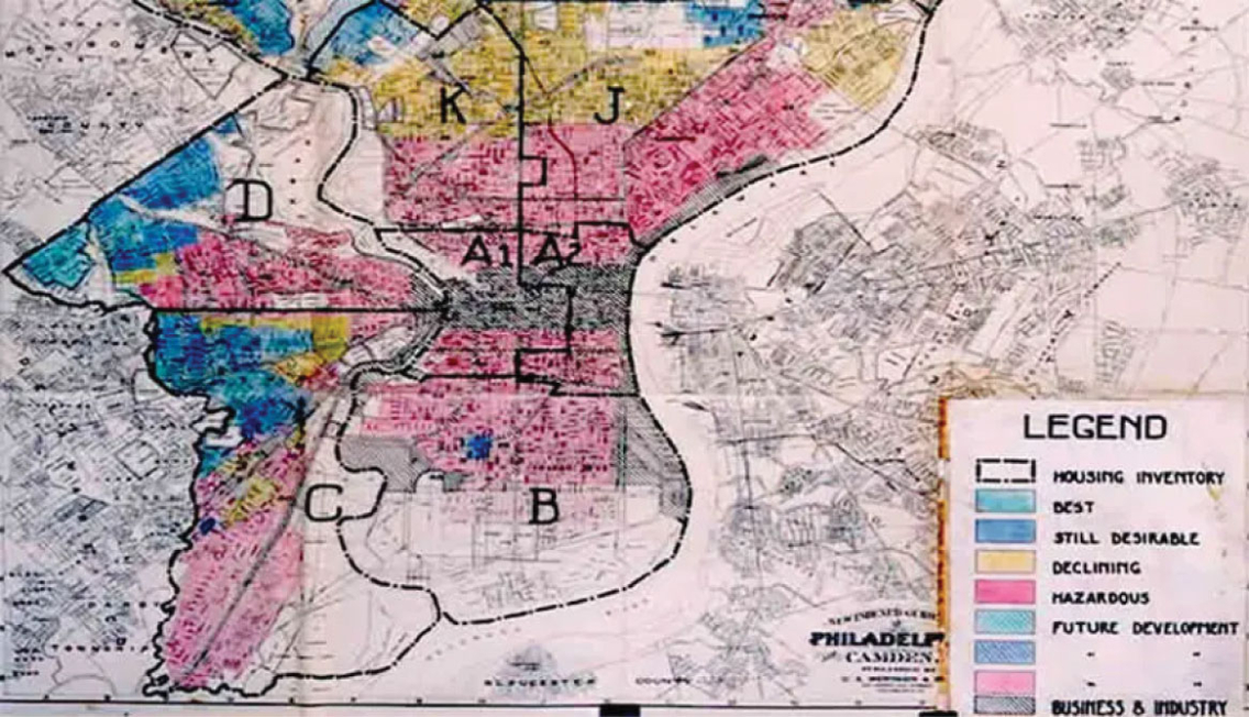 a colorized map of housing inventories in philadelphia