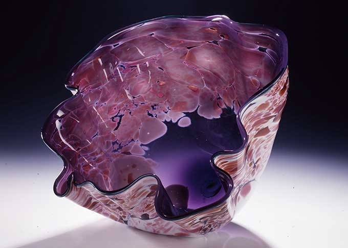 Dale Chihuly, Purple Macchia with Teal Lip Wrap