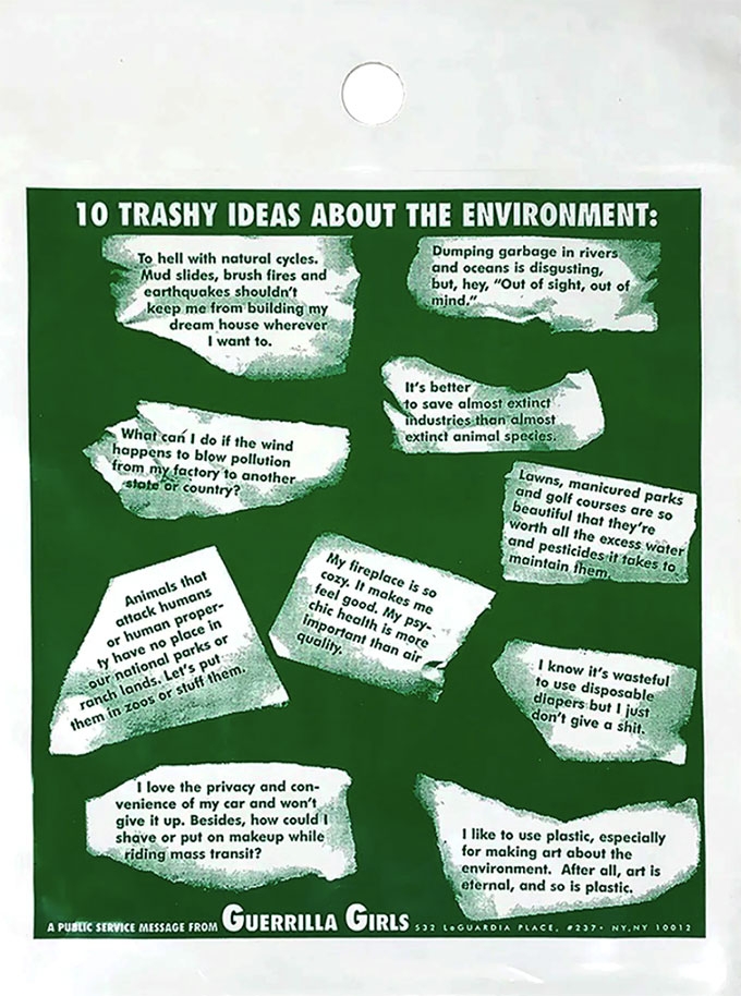 guerrilla_girls_10_trashy_ideas_web.jpg Guerrilla Girls, Ten Trashy Ideas About the Environment