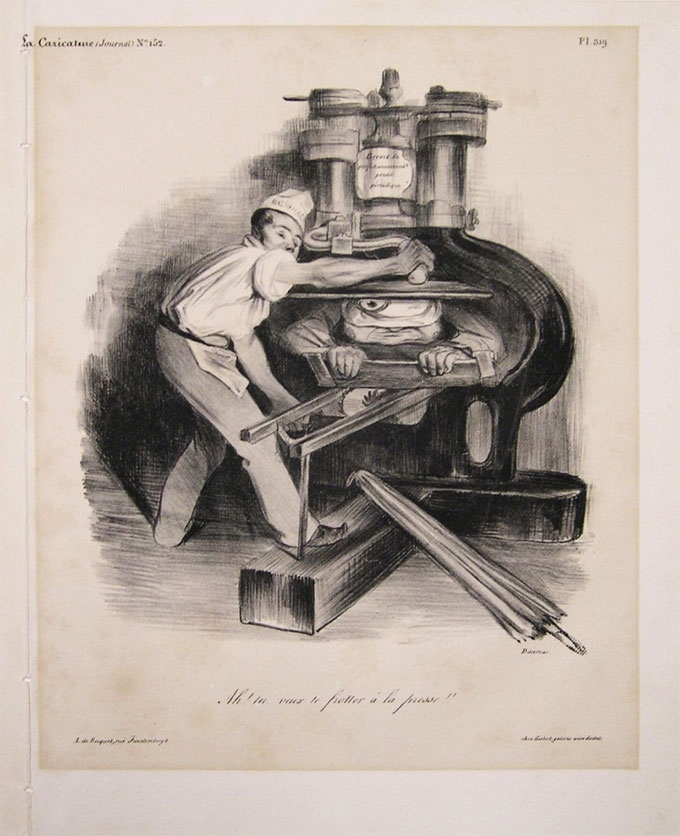 Honore Daumier, tu veux te frotter a la presse, 1833