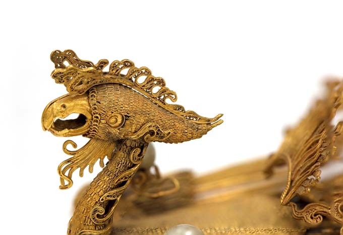 Chinese gold phoenix ornament