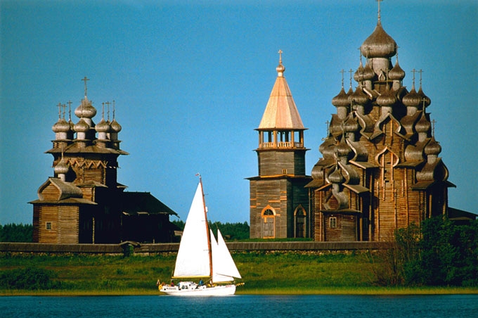 Wild Goose and Kili Monastery, Russia, 1991, photo by James P Blair