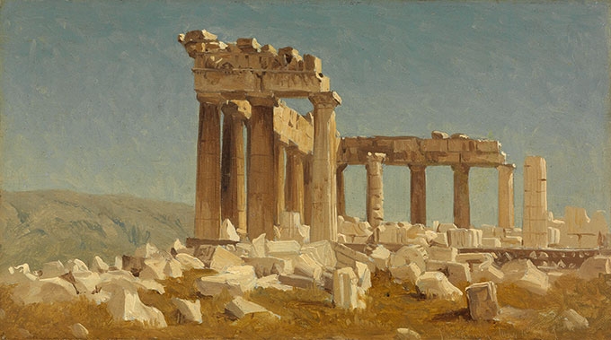 Sanford Robinson Gifford, The Parthenon, May 10, 1869