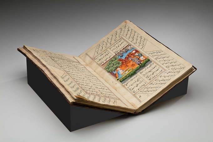 wondrous_worlds_indian_mughal_manuscript.jpg Illustrated Portions of the Khamsa Nizami Iskandar Nama and Makhzan al-Asrar