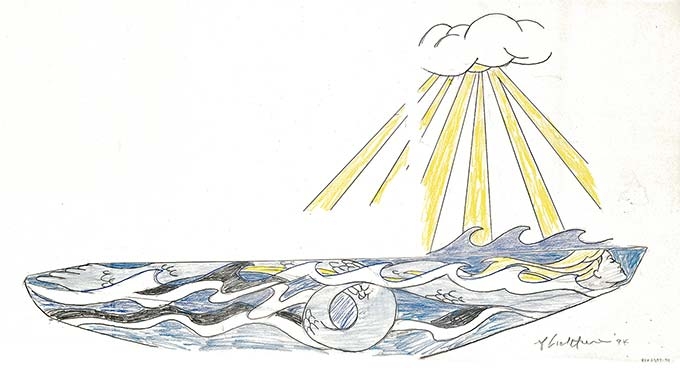 young_america_mermaid_sailboat_study_1994.jpg Roy Lichtenstein, study for Mermaid Sailboat