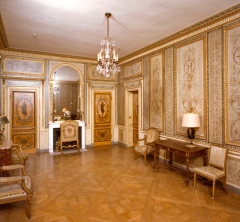 view of le Petit Salon as it was installed in Le Chateau on the Middlebury College campus