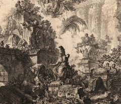 detail of a fantasy of ruins, by Piranesi