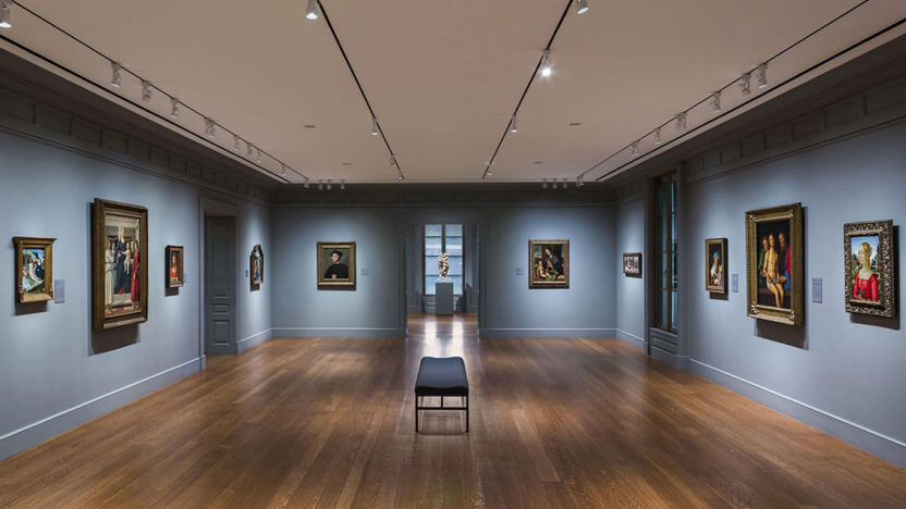 an exhibition gallery