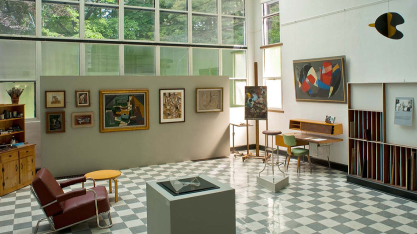 interior view of a home art studio