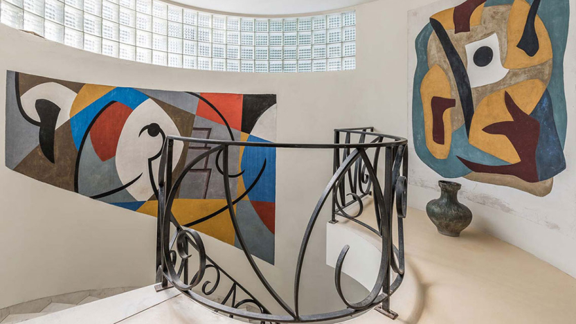 interior view of a home art studio