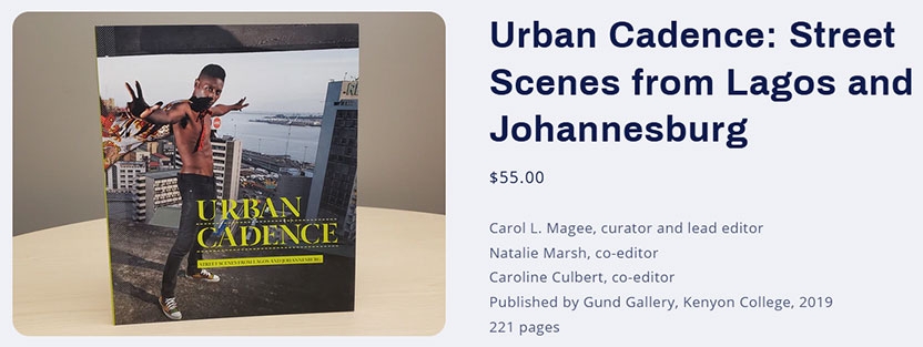 a screenshot from the museum's Shopify online store showing the cover of the Urban Cadence catalogue