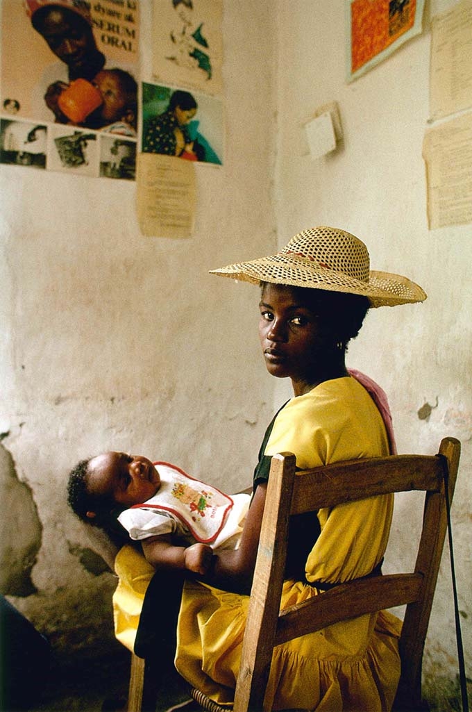 Ketelie Regis and her baby, Haiti, 1987, photo by James P Blair