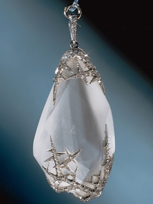 Photograph of a crystal fabrege egg
