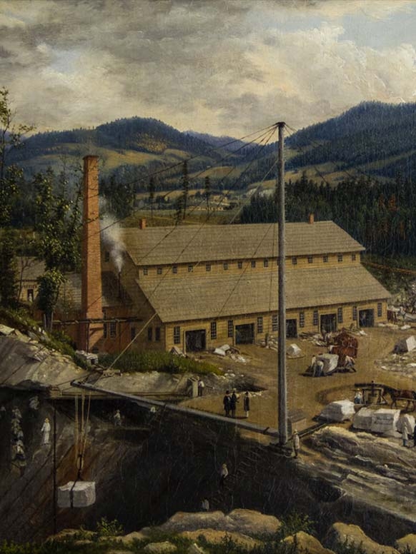 painting of a marble quarry