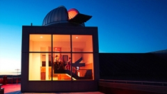 Mittleman Observatory at dusk.