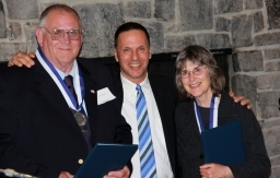 The 2012-13 citizens award is presented to Joanne Corbett and Donald M. Keeler Jr.