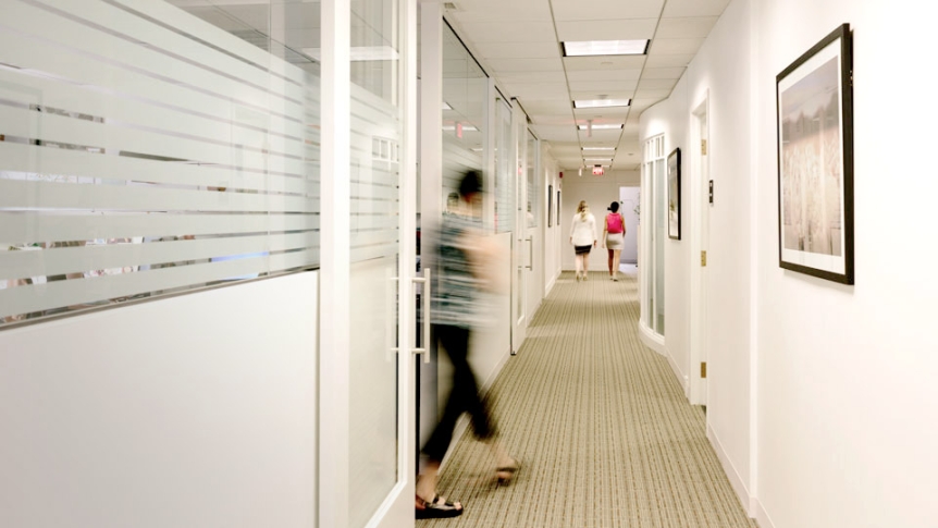 The DC office provides vibrant and well-equipped spaces for multiple uses.