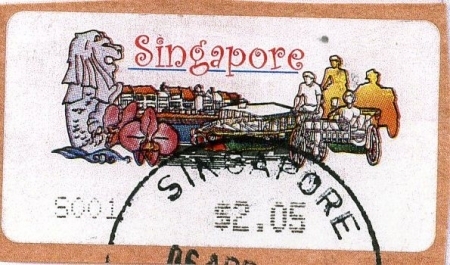 stamp from Singapore