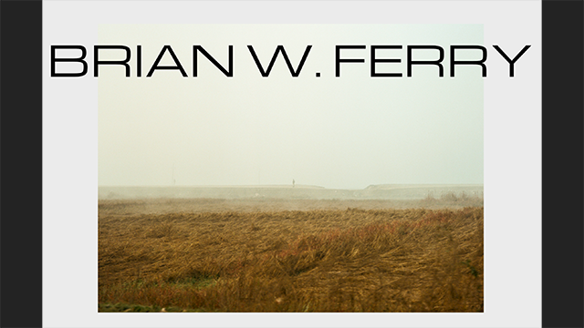 Landscape photo of a field with Brian Ferry written at the top of the photo