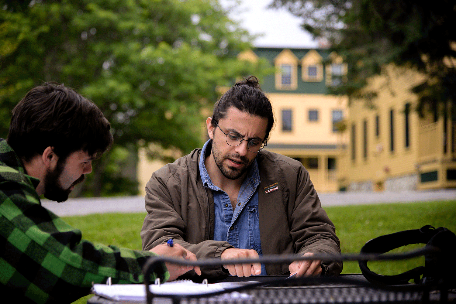 students meet at the Bread Loaf writing center