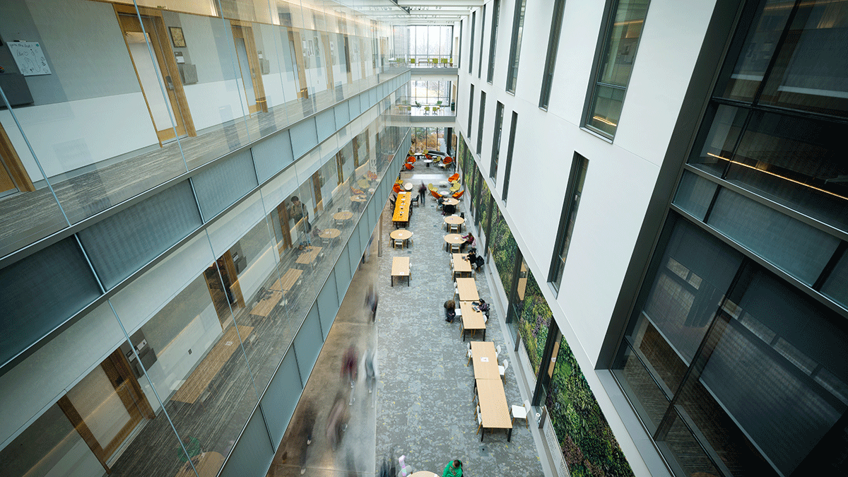 Swarthmore building indoor common area