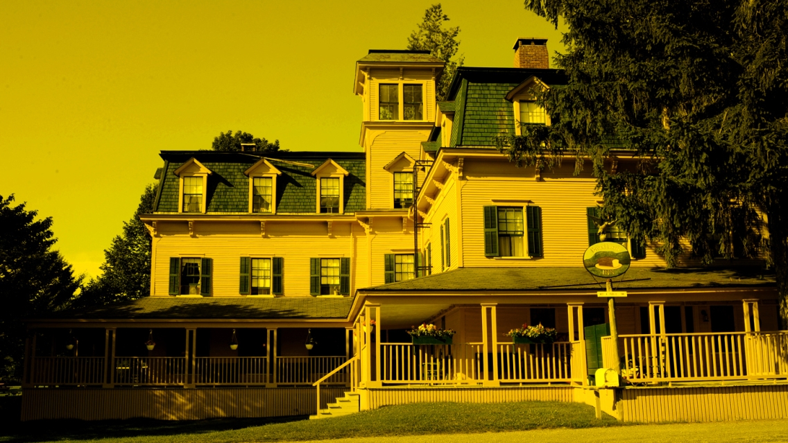 Color tinted image of the Inn at Bread Loaf.