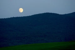 Moon over mountains at Bread Loaf