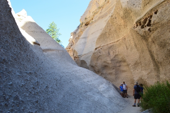 New Mexico students enjoy a hiking excursion to Tent Rocks National Monument.