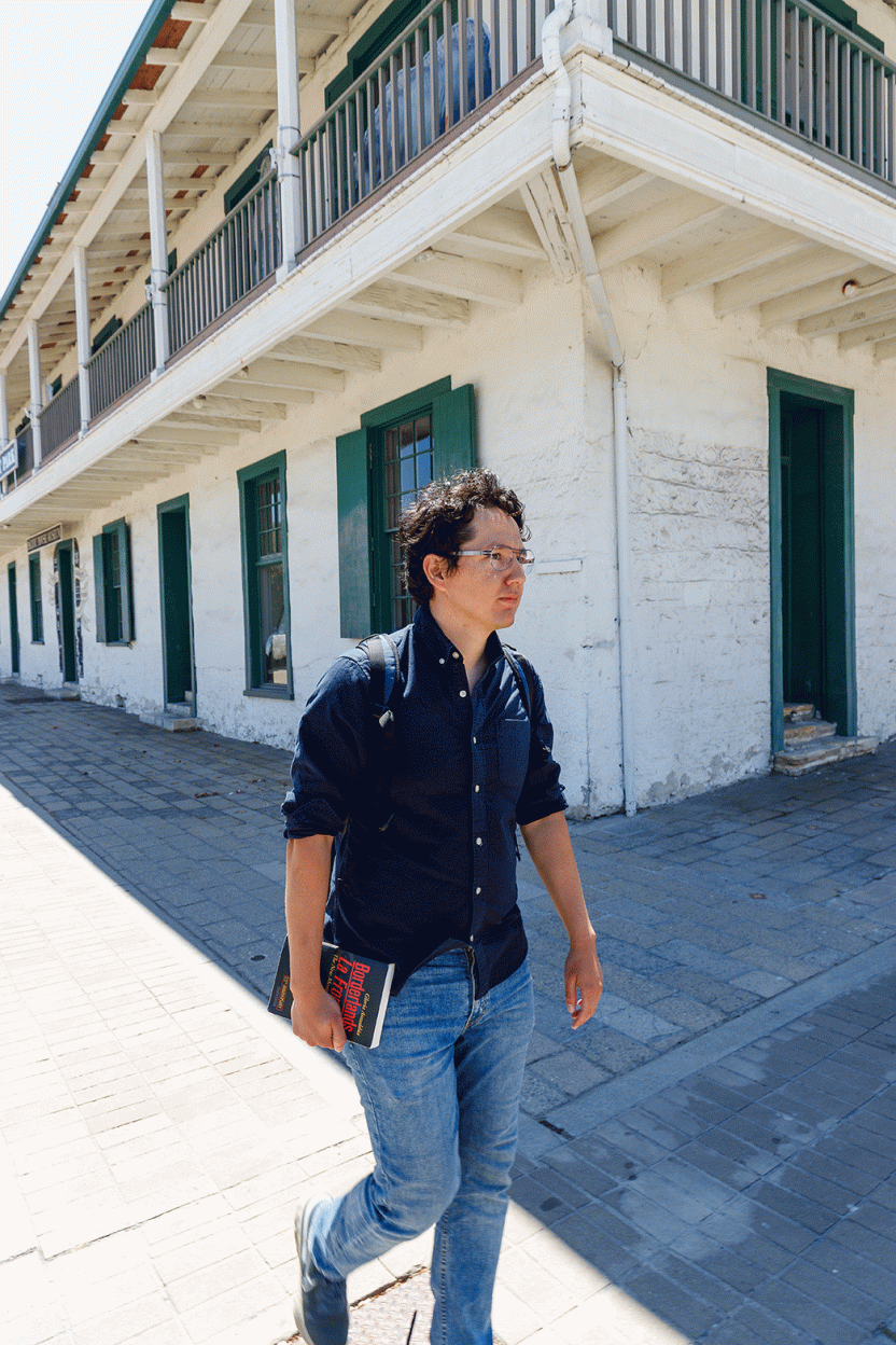 student in Monterey State Historic park