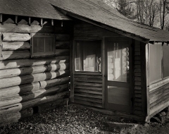 Image of the porch of Robert Frost cabin