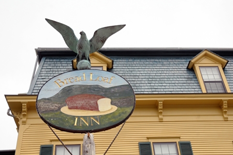 The Eagle perched atop the Bread Loaf Sign