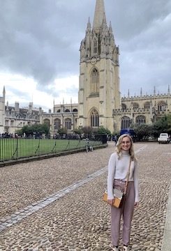 Middlebury CMRS Humanities program student Rebecca Leppert studying abroad in Oxford 