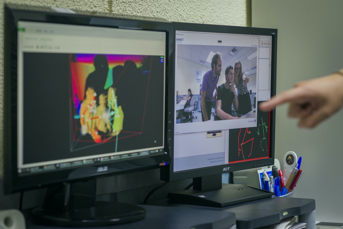 Students in the Computer Science Lab at the Universidad de Carlos III de Madrid.