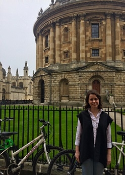 Student posing in Oxford