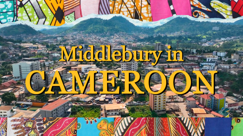 Collage of fabric and city scape views