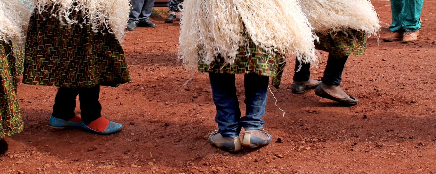 Feet of native dancers