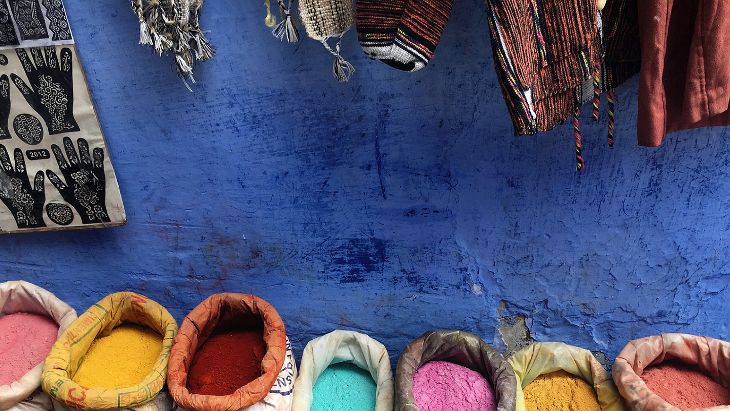 Bags of colored powder