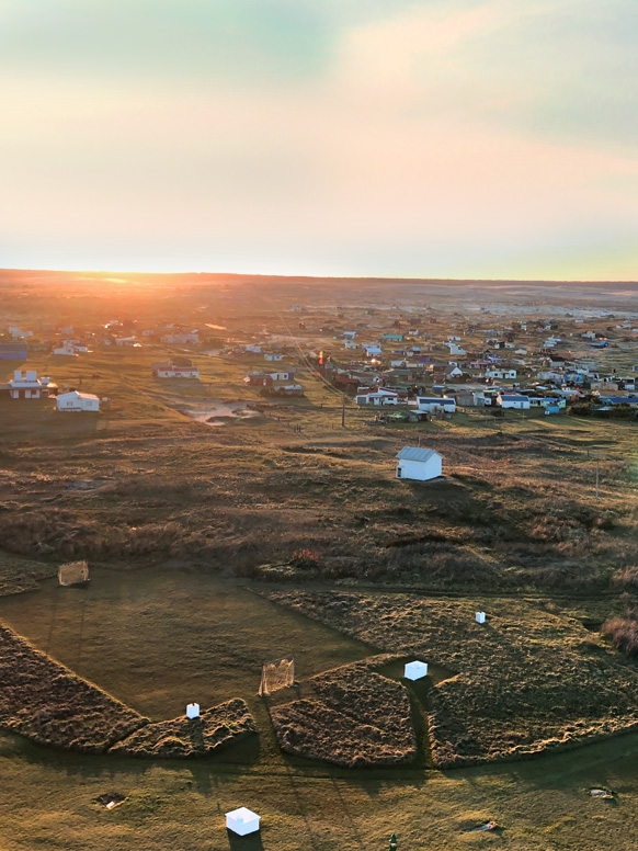 Sunrise over a town in Uruguay